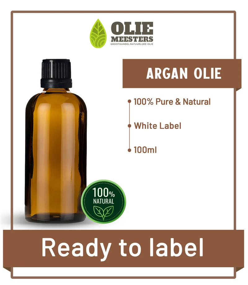 Arganolie Bio Koudgeperst | Ready to Label (White Label) | 100 ml | Cosmetica grondstof