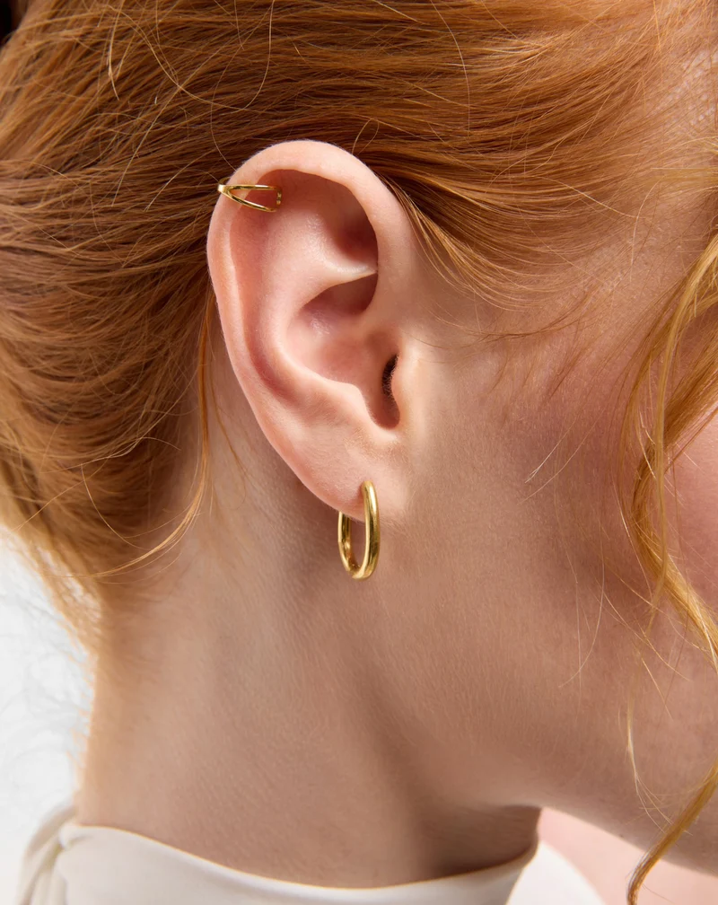 Boucles d’oreilles dorées à l’or fin avec pierres naturelles jade rose set de boucles d’oreilles Mys