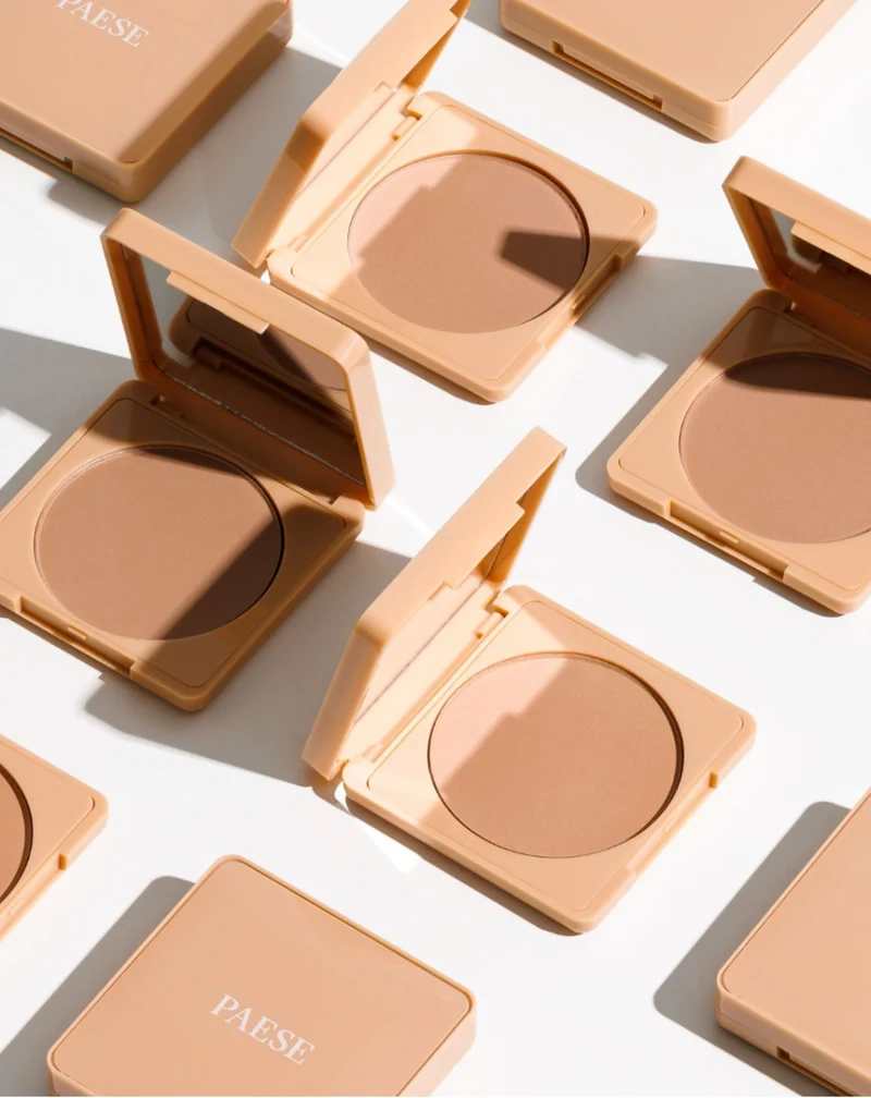 Bronzant pressé Selfglow 02 Warm avec ingrédients actifs pour le contournement du visage Paese