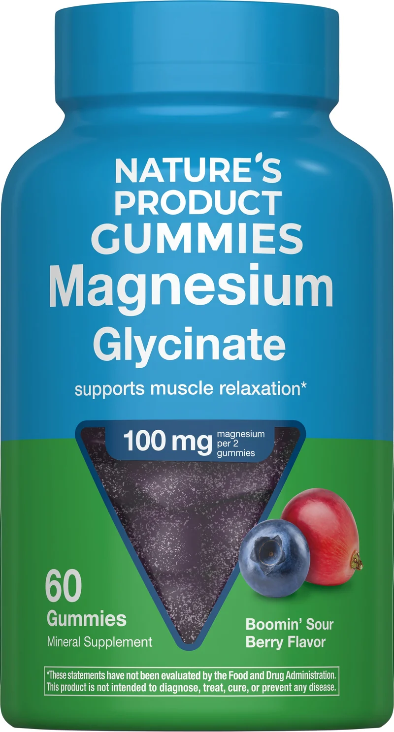 Magnesium Glycinate Gummies (Boomin Sour Berry), 60 Gummies
