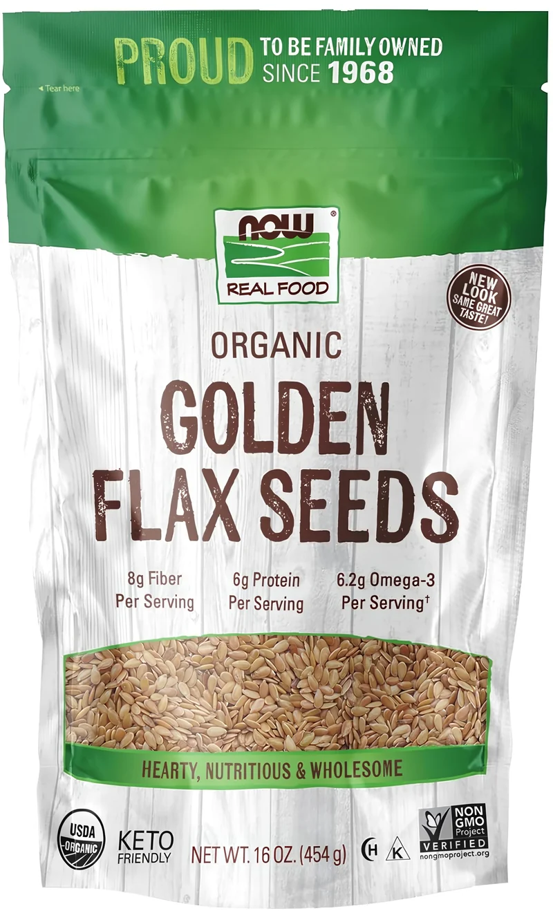 Golden Flax Seeds, 1 lb (454 g) Bag