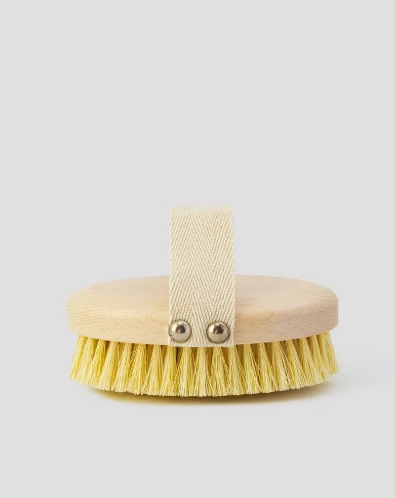 Brosse de massage à sec pour le corps en bois naturel et fibre d'agave n° 1 Hhuumm
