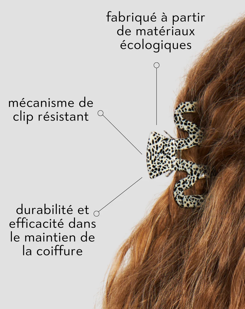 Set de 2 pinces à cheveux - marbrées et noires de Twisty