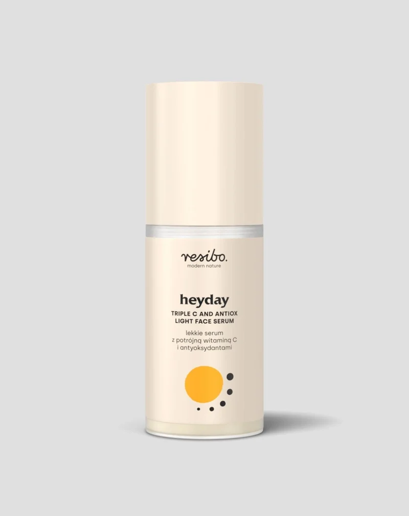 Sérum nourrissant et illuminant pour le visage, avec des antioxydants et de la triple vitamine C Heyday 30 ml Resibo
