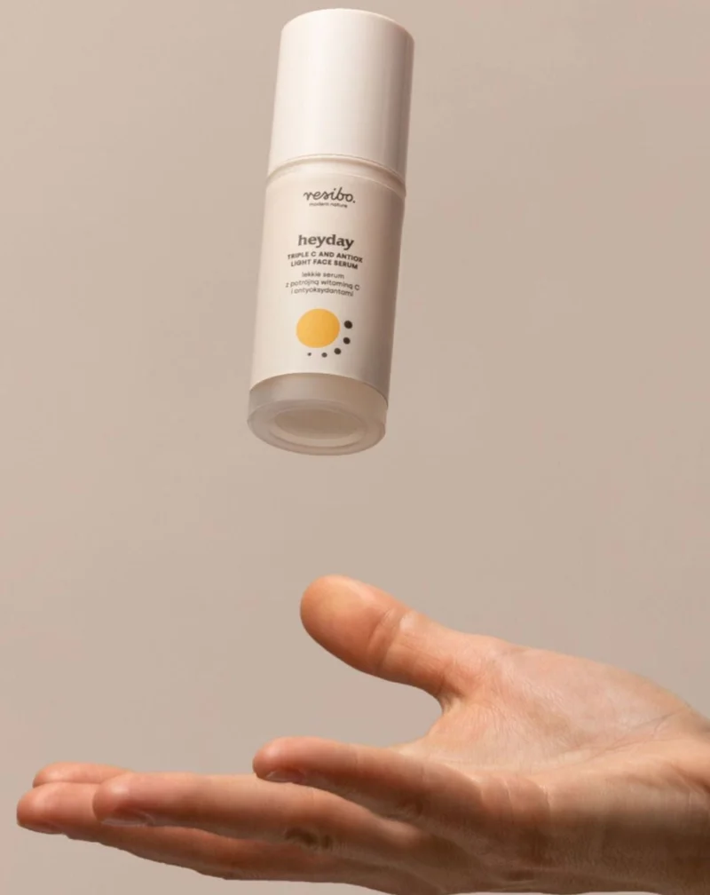 Sérum nourrissant et illuminant pour le visage, avec des antioxydants et de la triple vitamine C Heyday 30 ml Resibo