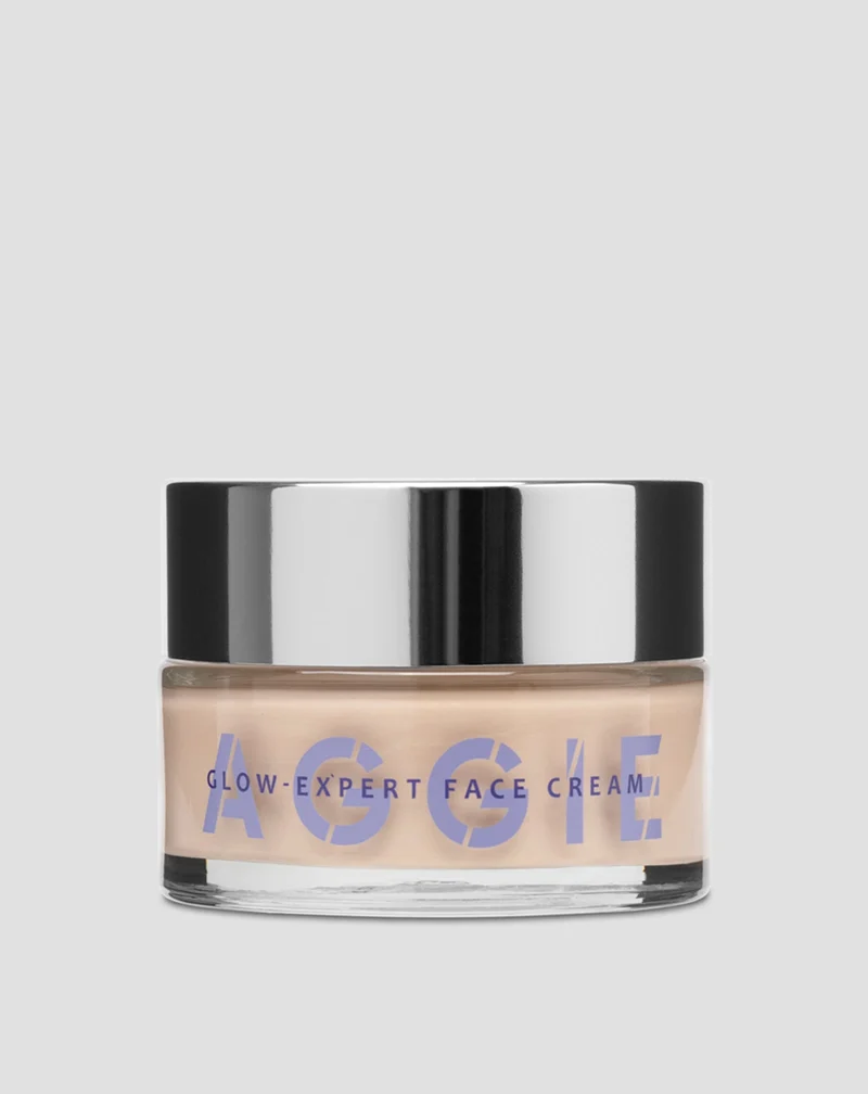 Crème illuminante pour les peaux sèches réduit les rougeurs et donne un effet glow Aggie