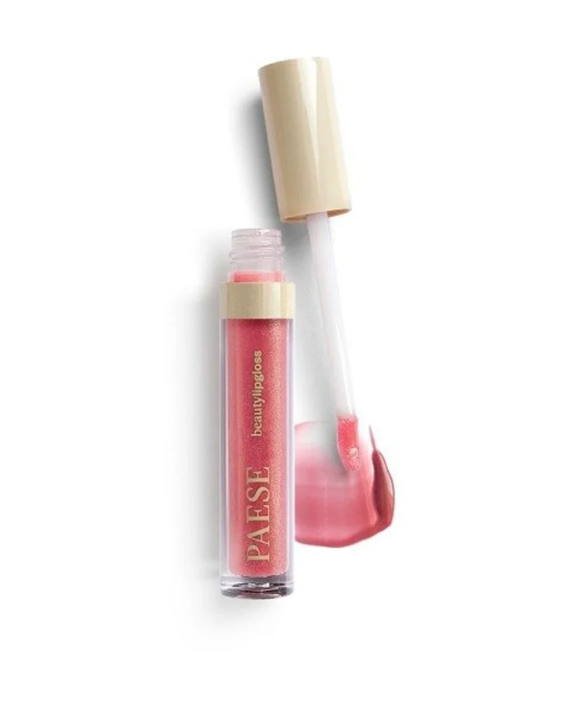 Brillant à lèvres aux particules scintillantes à effet de lèvres optiquement agrandies et à effet miroir 04 glowing Lipgloss Paese