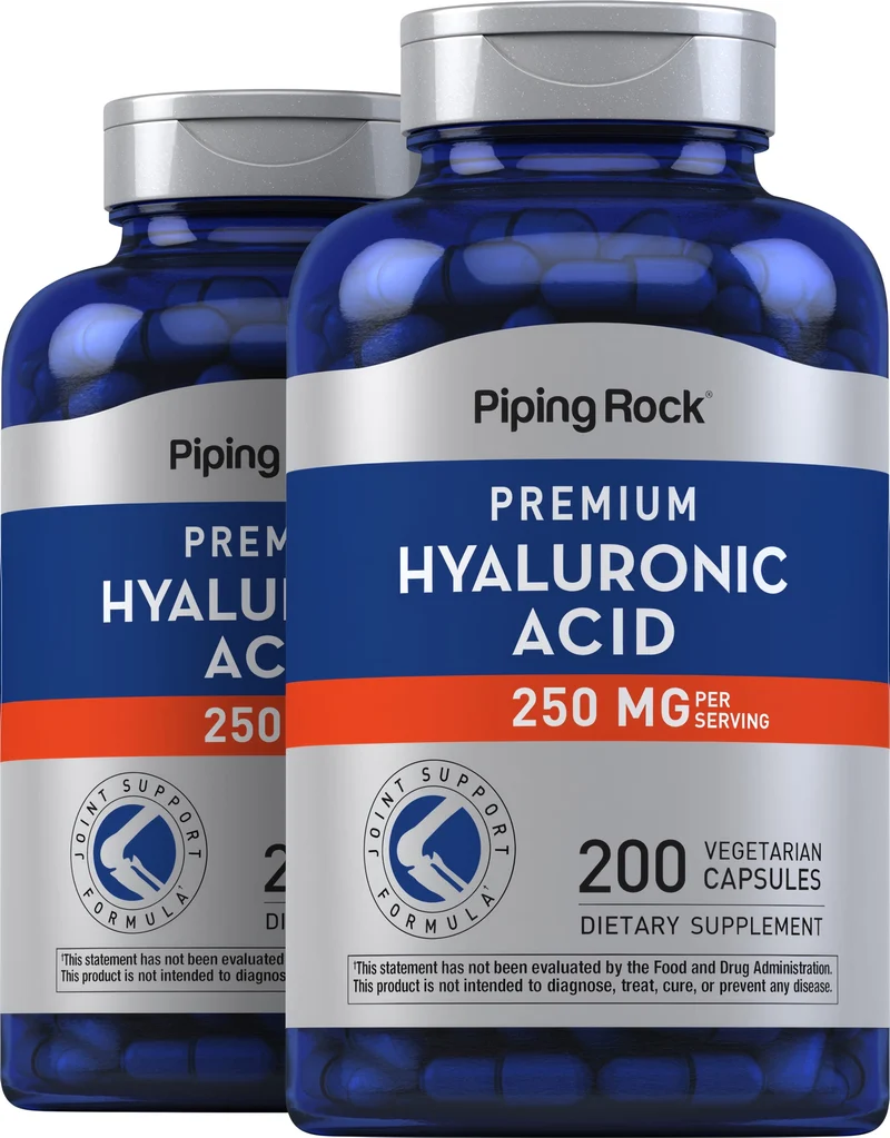 Hyaluronic Acid, 250 mg (per serving), 200 Vegetarian Capsules, 2 Bottles