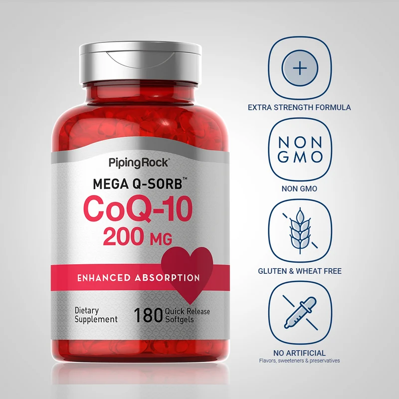 CoQ10, 200 mg, 180 Quick Release Softgels