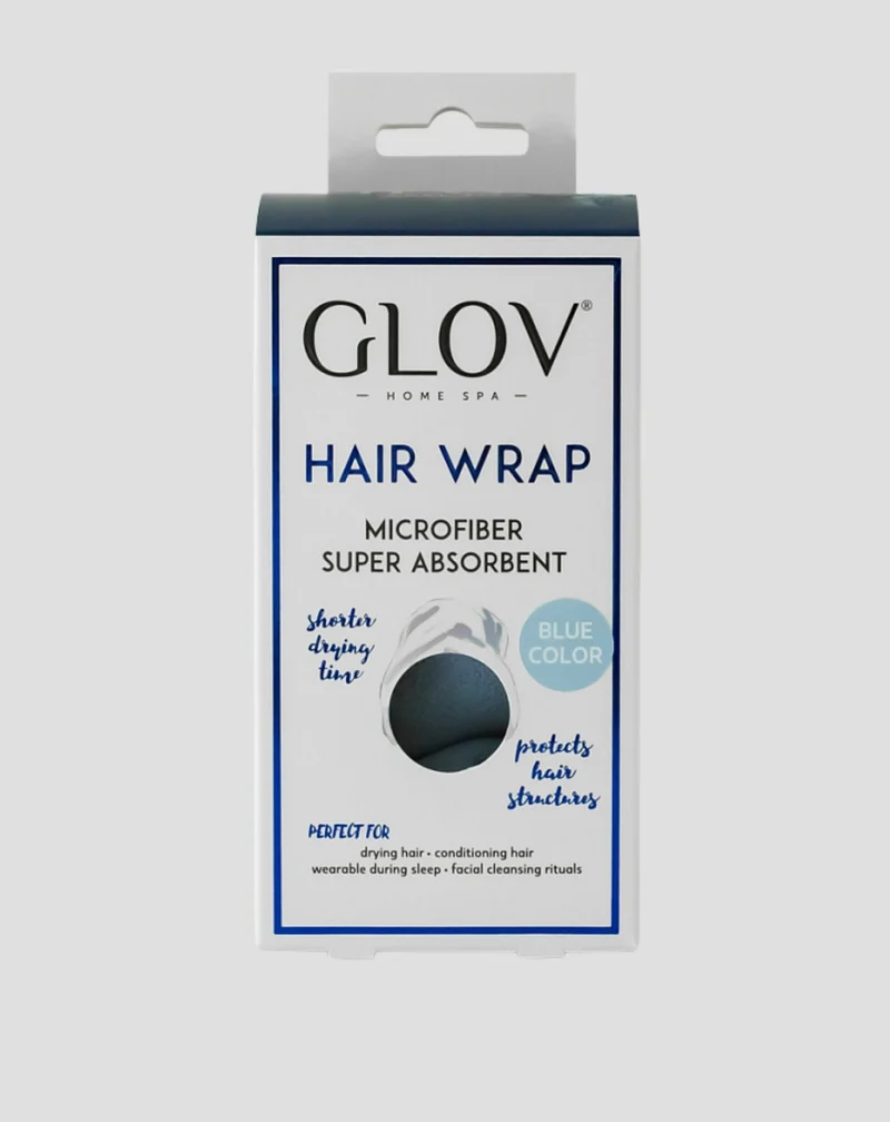 Turban blanc pour réduire le temps de séchage pour tous les types de cheveux Hair Wrap Glov