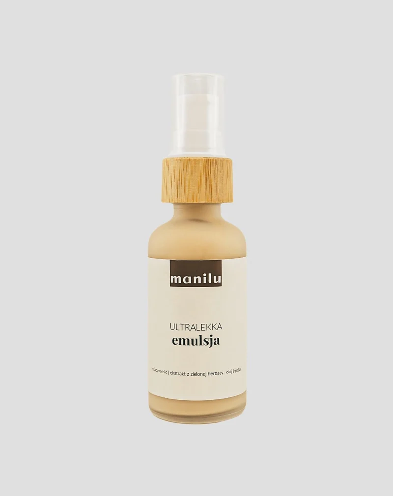 Emulsion légère pour les peaux grasses et mixtes à l'huile d'argan et à la niacinamide Manilu
