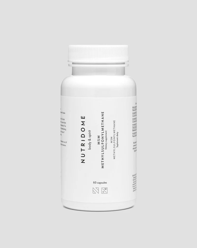 Complément alimentaire MSM Nutridome pour les articulations et les os - 60 gélules