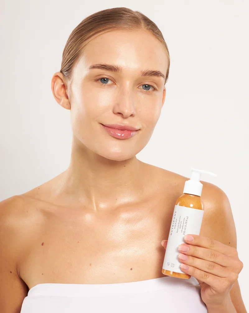 Huile pour le corps Nutridome à effet glow avec huile de jojoba et huile d'argan