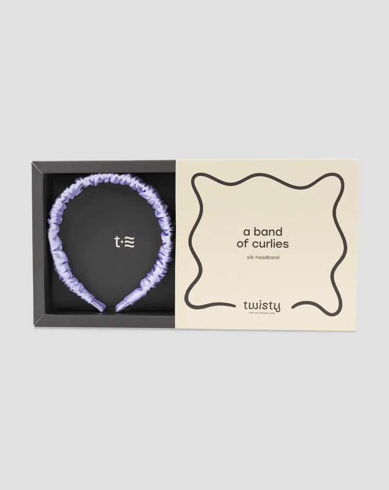 Bandeau en soie lilas, 100% naturelle - Twisty