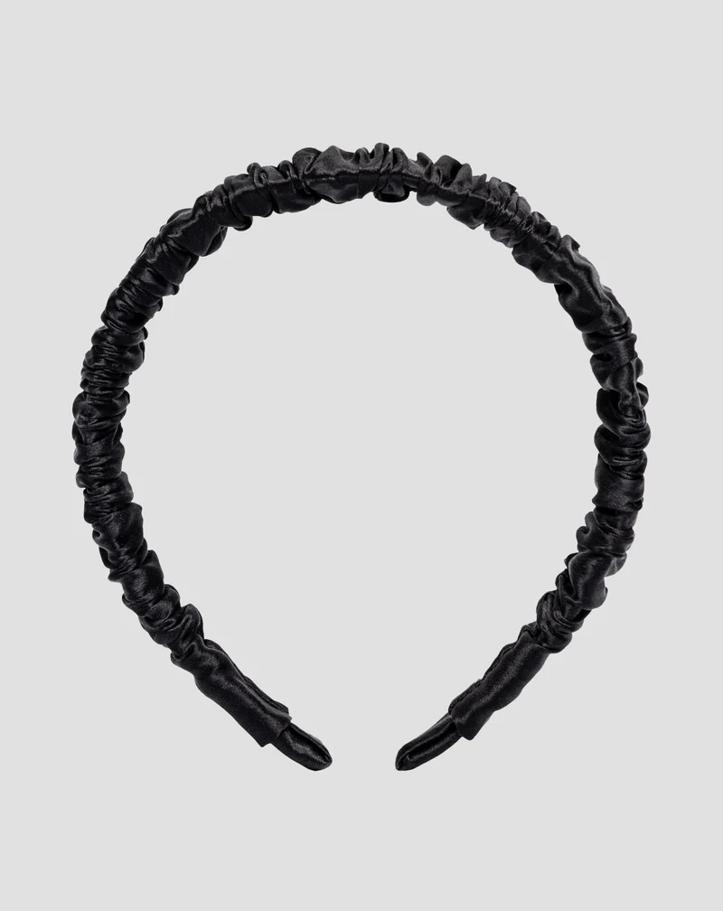Bandeau en soie noire, 100% naturelle - Twisty