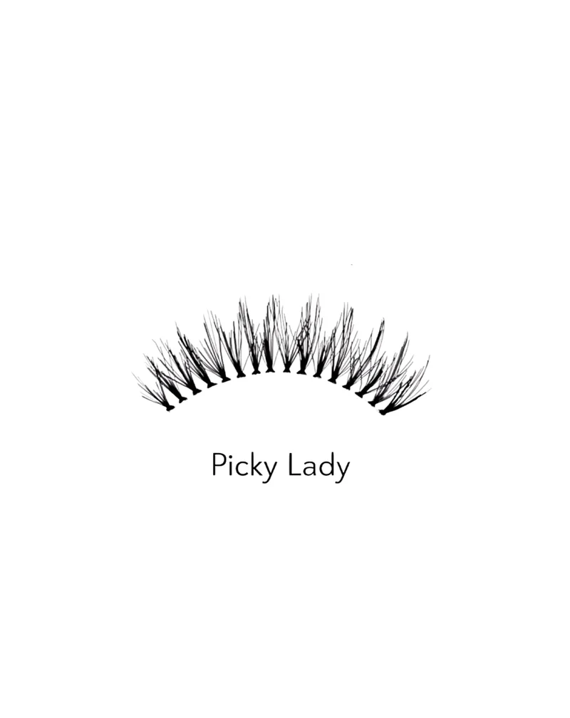 Faux cils en bande 2d à usage répété doux et légers Picky Lady Bamm!Lashes