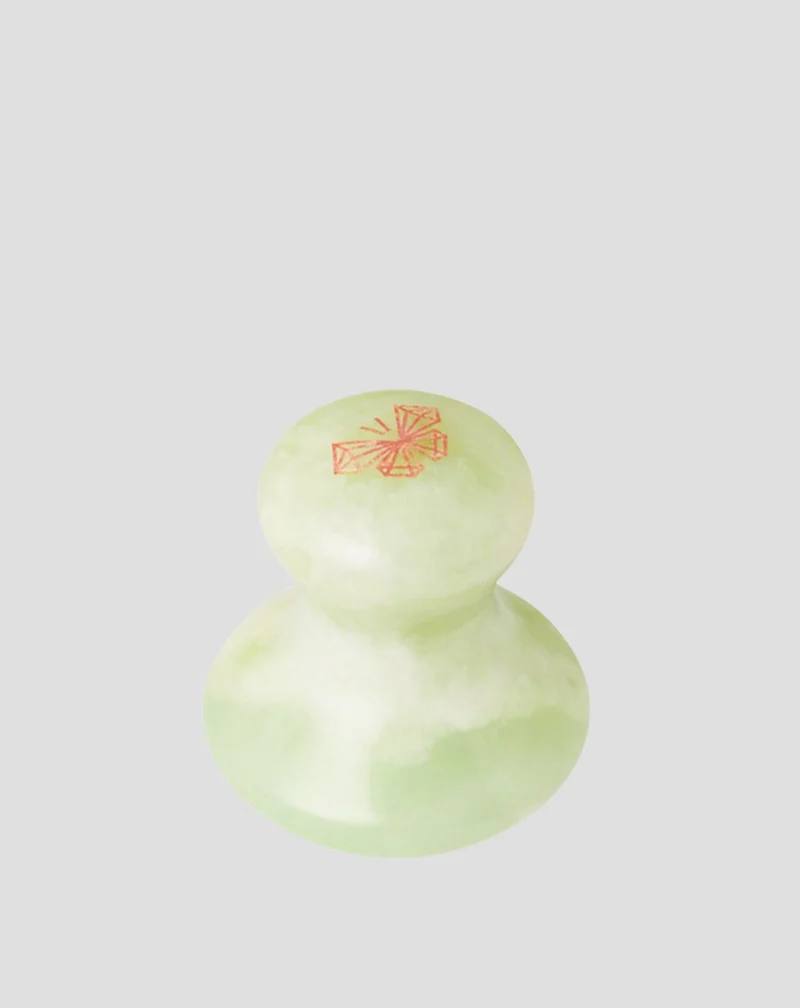 Champignon de massage visage en jade naturel Crystallove