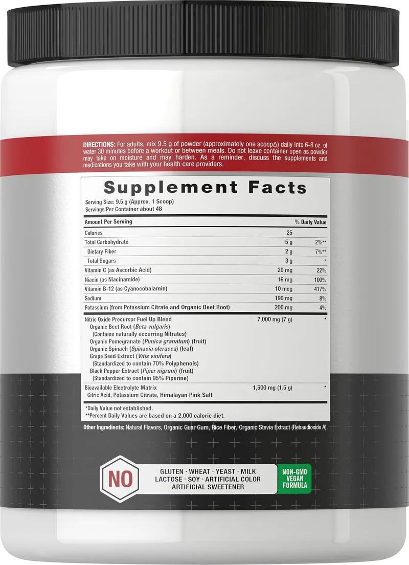 Nitric Oxide Max Beet Root (Mixed Berry), 16 oz (454 g) Bottle