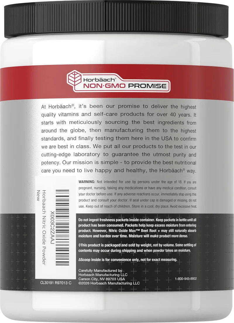 Nitric Oxide Max Beet Root (Mixed Berry), 16 oz (454 g) Bottle