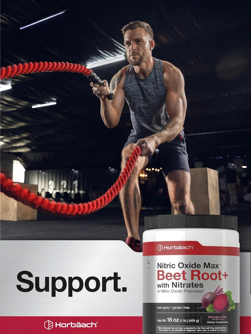 Nitric Oxide Max Beet Root (Mixed Berry), 16 oz (454 g) Bottle