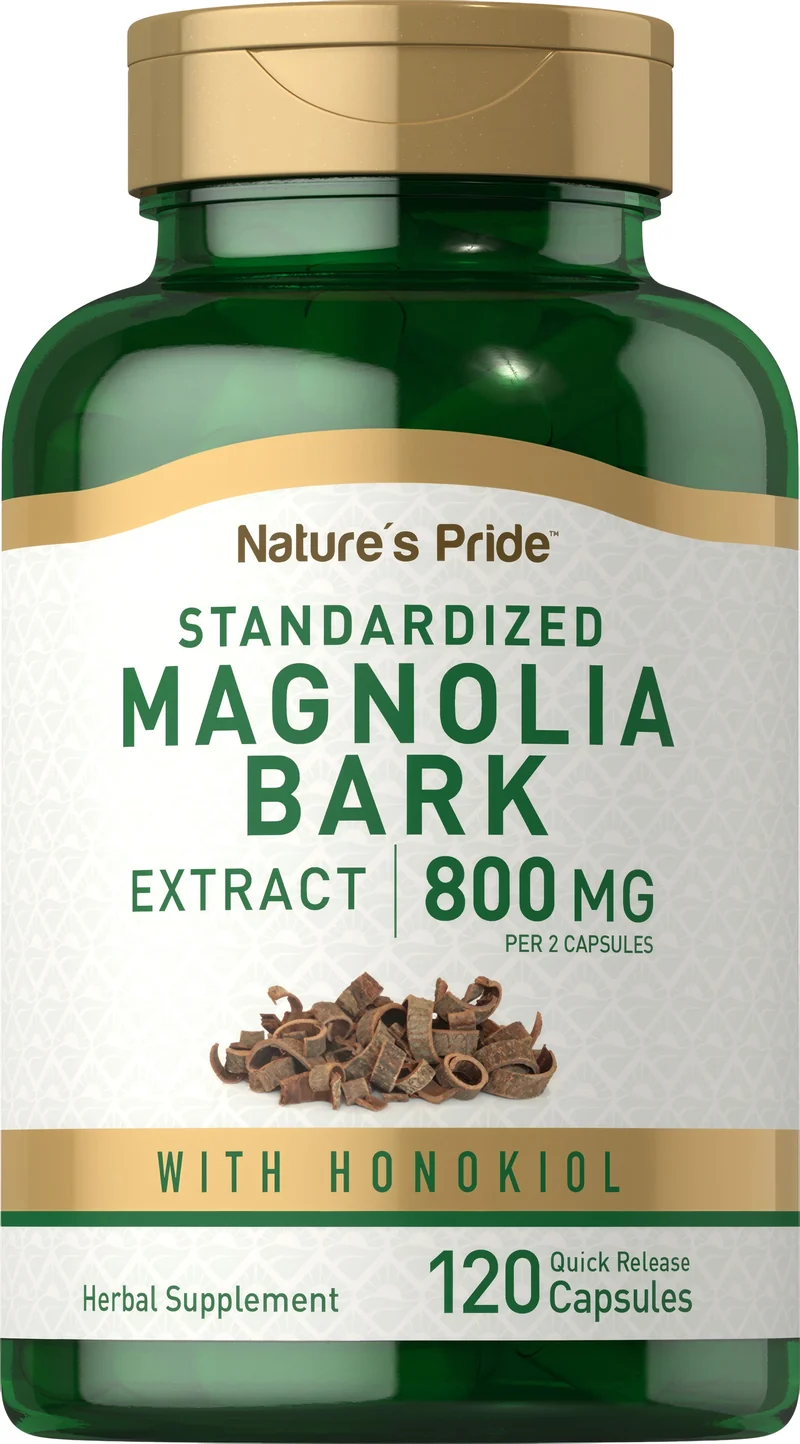 Magnolia Bark (Honokiol), 800 mg (per serving), 120 Quick Release Capsules