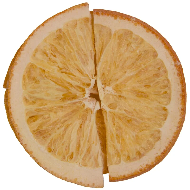 Tranches d'orange lyophilisées