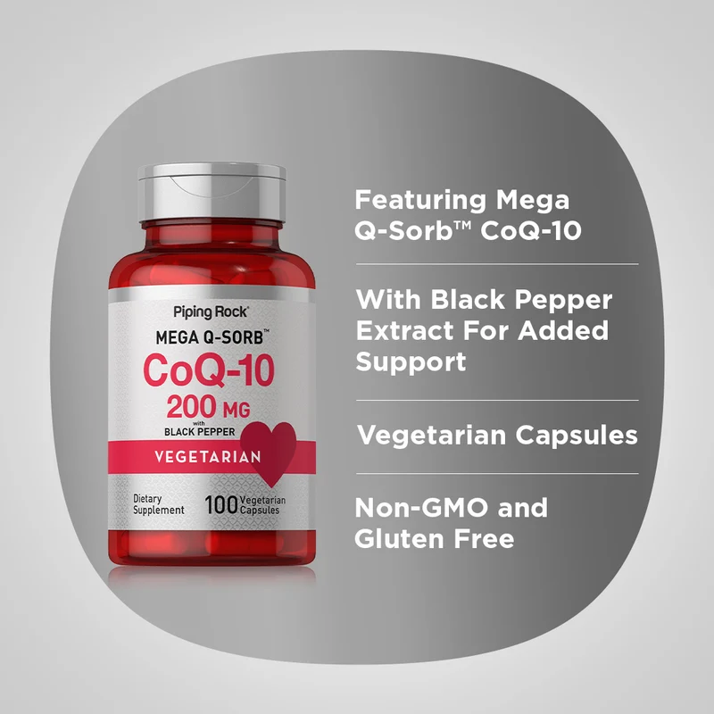 CoQ10, 200 mg, 100 Vegetarian Capsules, 2 Bottles