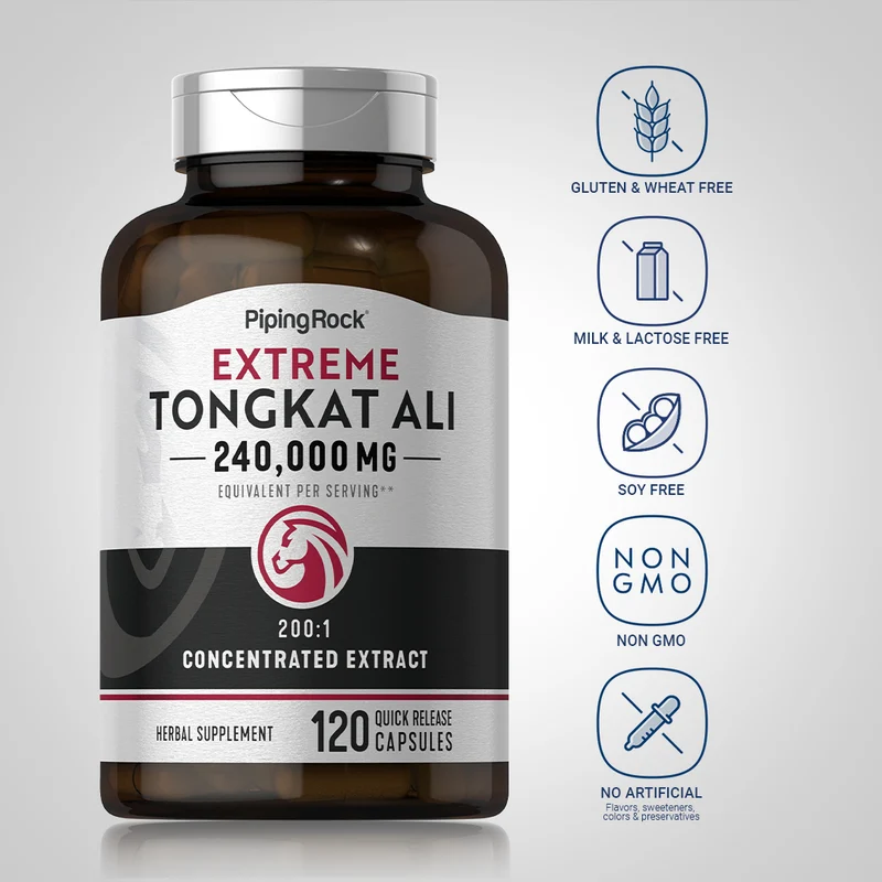 Tongkat Ali Longjack, 1200 mg (per serving), 120 Quick Release Capsules, 2 Bottles