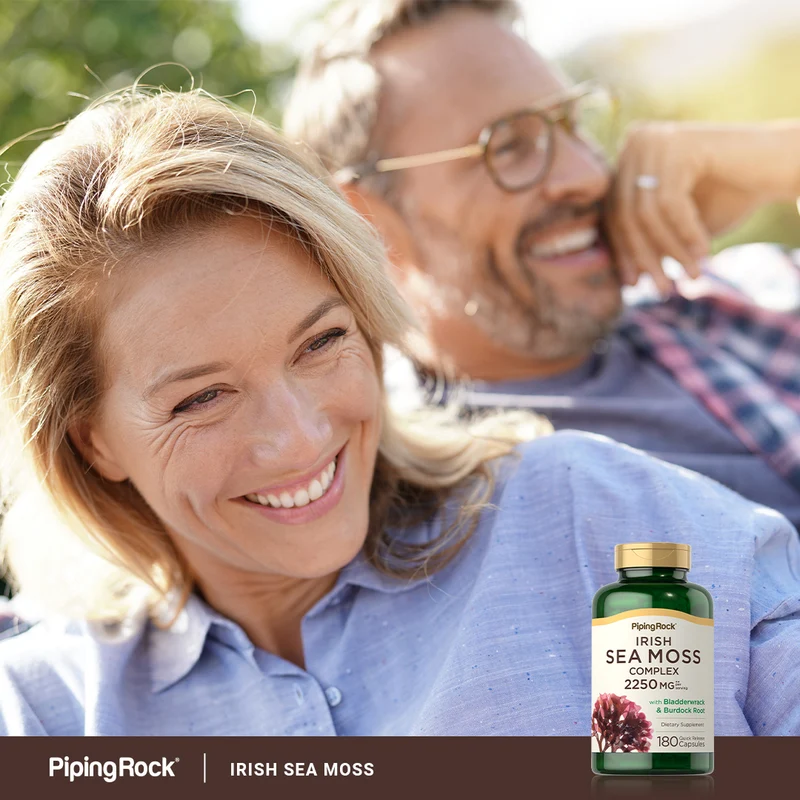 Irish Sea Moss Complex with Bladderwrack & Burdock Root, 2250 mg (per serving), 170 Quick Release Capsules, 2 Bottles