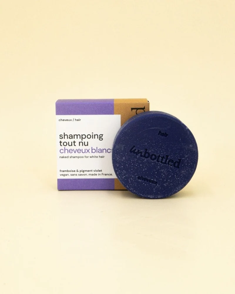 Shampoing solide - Cheveux blancs & blonds (tout nu)