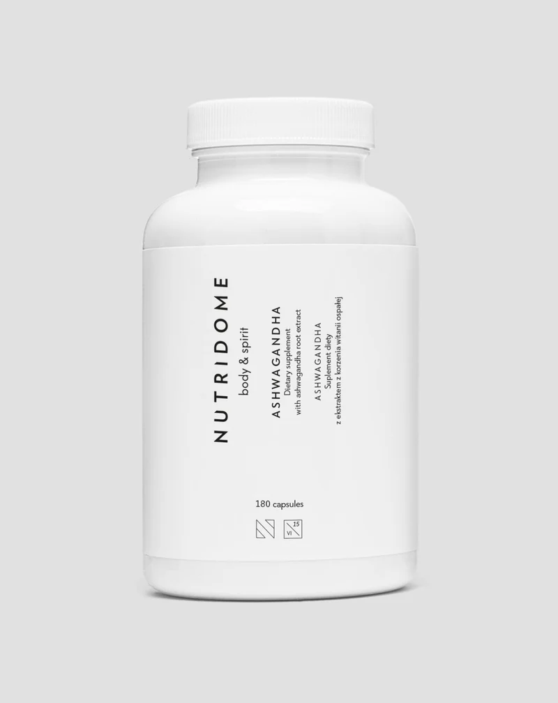 Ashwagandha Nutridome, ginseng indien, réduction du stress - 180 gélules