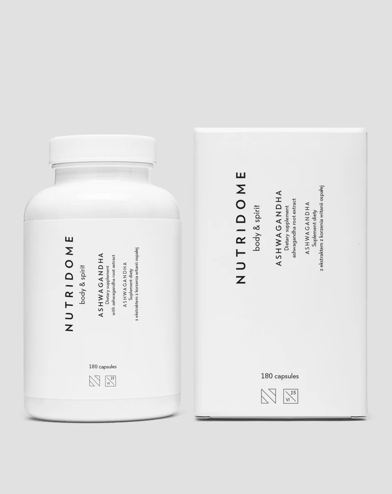 Ashwagandha Nutridome, ginseng indien, réduction du stress - 180 gélules
