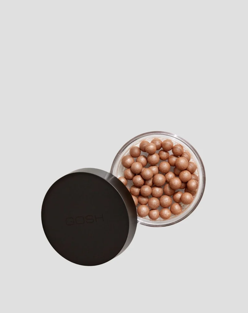 Poudre bronzante irisée en billes pour tous les types de peau à effet hâlé Gosh