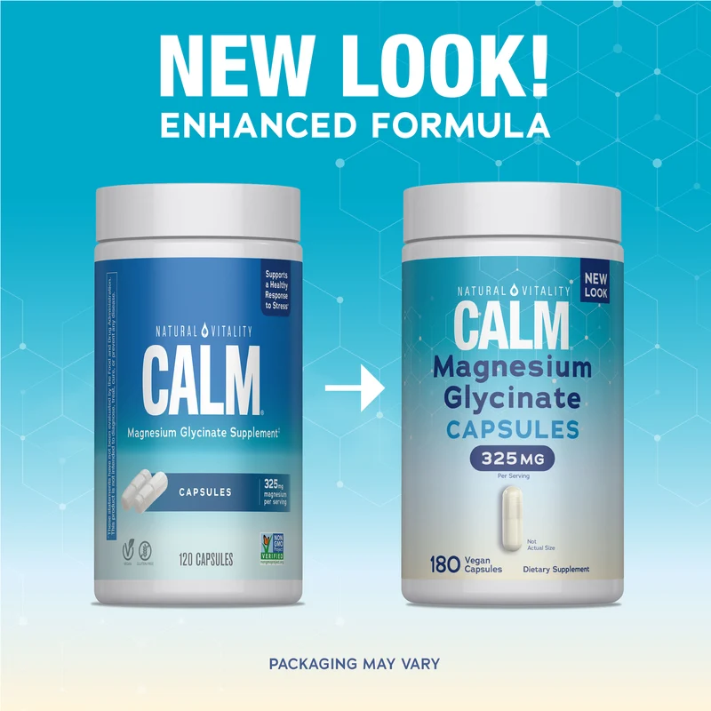 CALM Magnesium Glycinate, 325 mg, 180 Vegan Capsules