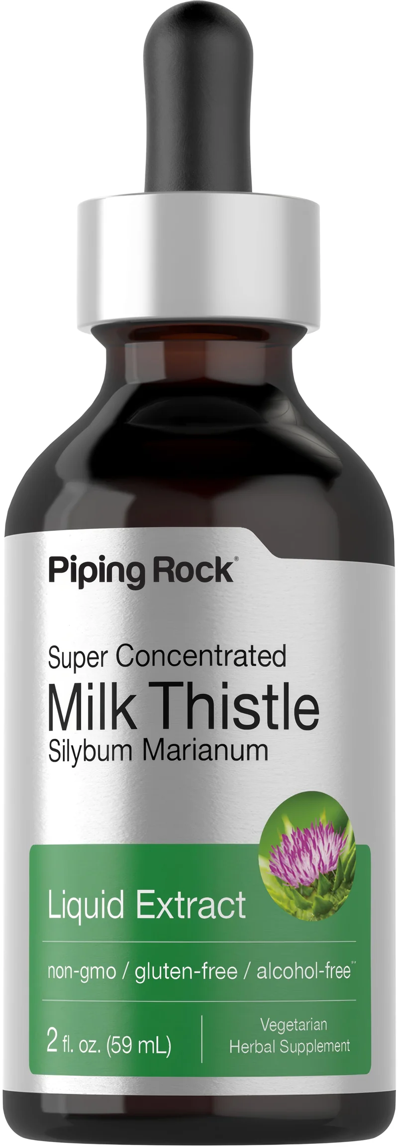 Milk Thistle Seed Liquid Extract Alcohol Free, 2 fl oz (59 mL) Dropper Bottle