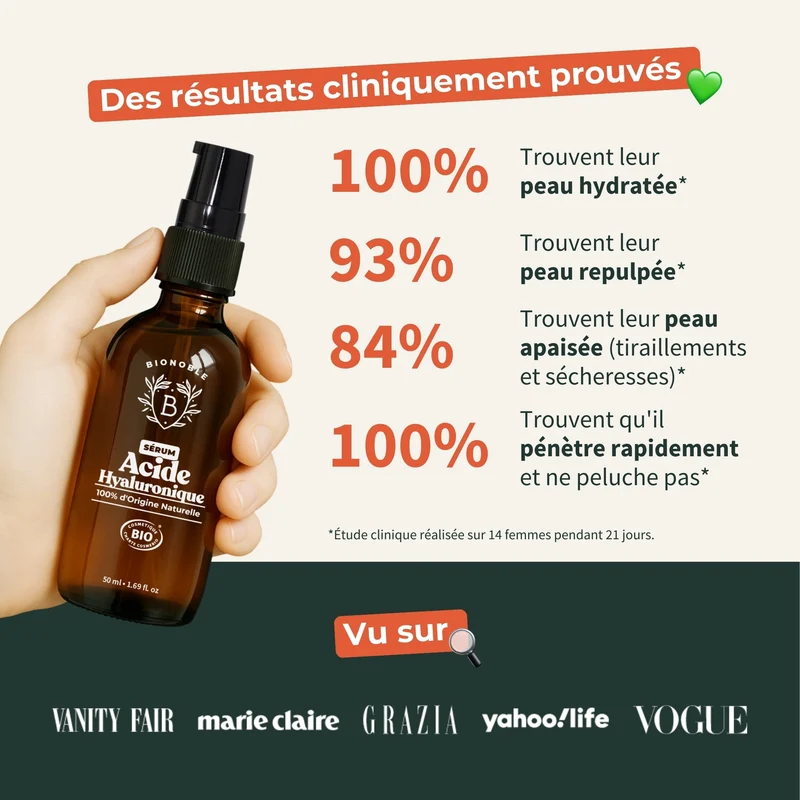 Sérum Acide Hyaluronique Certifié Bio