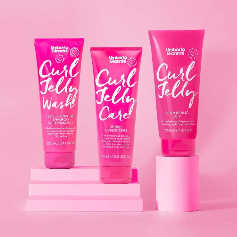 Umberto Giannini - Shampoing végétal 100% sans sulfate 250ml Curl Jelly Wash (100% Sulphate Free Vegan Shampoo)