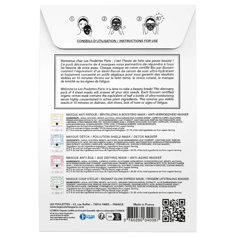 Coffret 4 masques