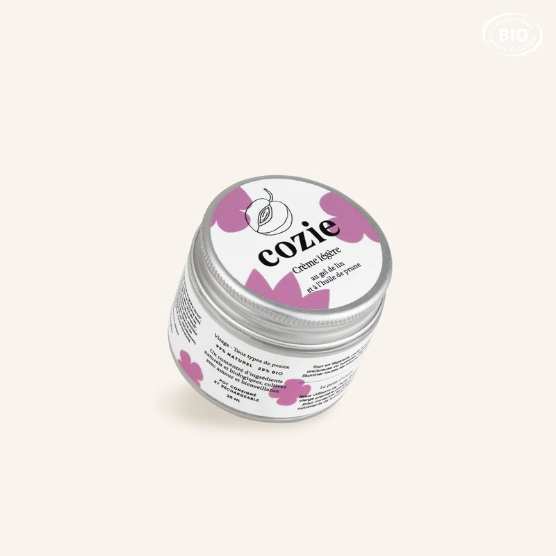 Crème légère au gel de lin et à l’huile de prune