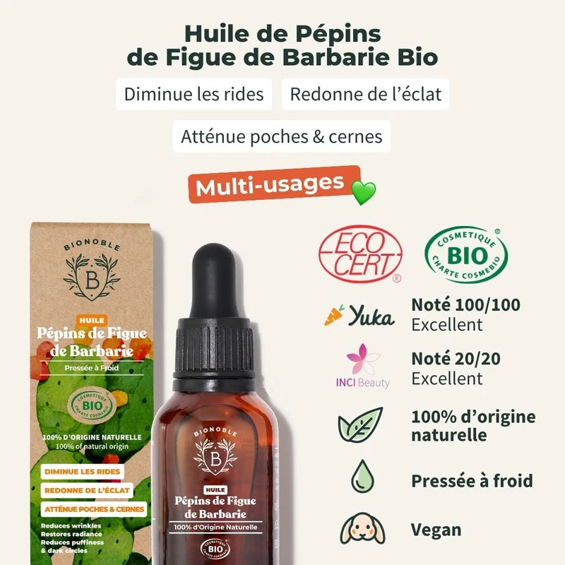 Huile de Pépins de Figue de Barbarie Bio