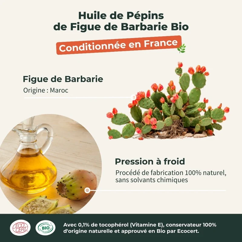 Huile de Pépins de Figue de Barbarie Bio