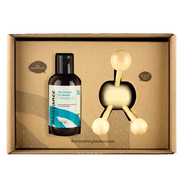 Huile de Massage Relaxante « No Knead to Stress » - Coffret Cadeau - 100ml