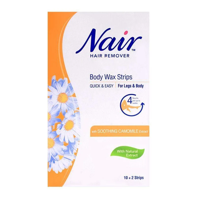 Nair - Bandes de cire pour le corps à l'extrait de camomille (Hair Remover Body Wax Strips) - 20g
