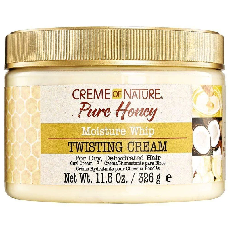 Creme of Nature - Crème hydratante au miel pour cheveux bouclés (Pure Honey Moisture Whip Twisting Cream) 326 g