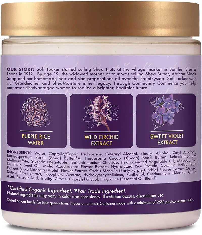 Shea Moisture - Masque force + protection de la couleur - 227g