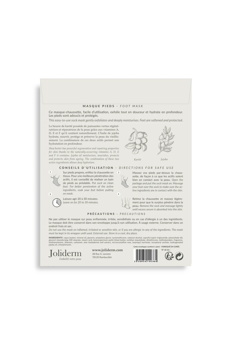 Masque pieds hydratant