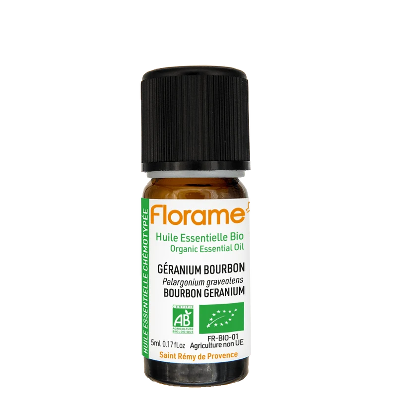 Huile Essentielle de Géranium Bourbon (Rosat) Biologique