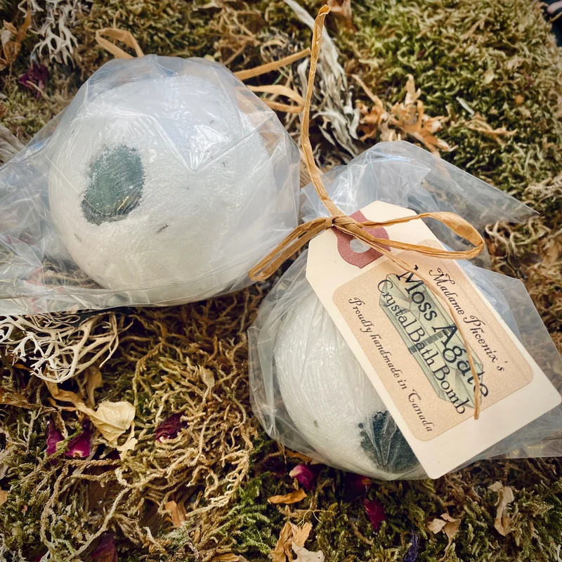 Moss Agate Crystal Bath Bomb