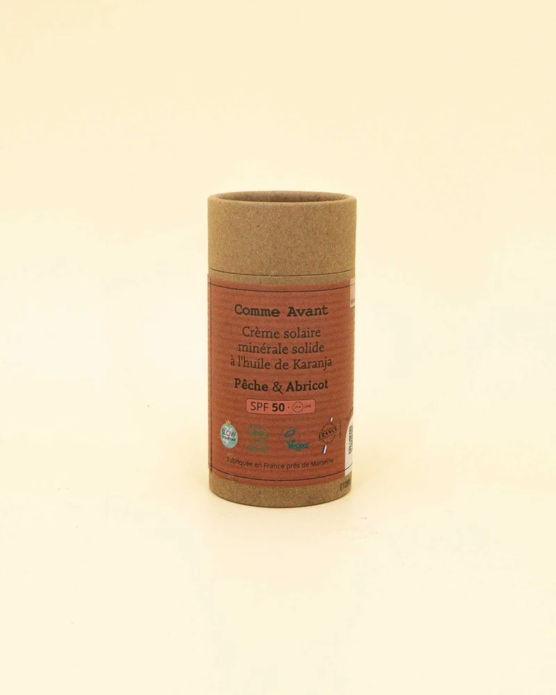 Crème solaire minérale - SPF 50 - Parfum Pêche & Abricot