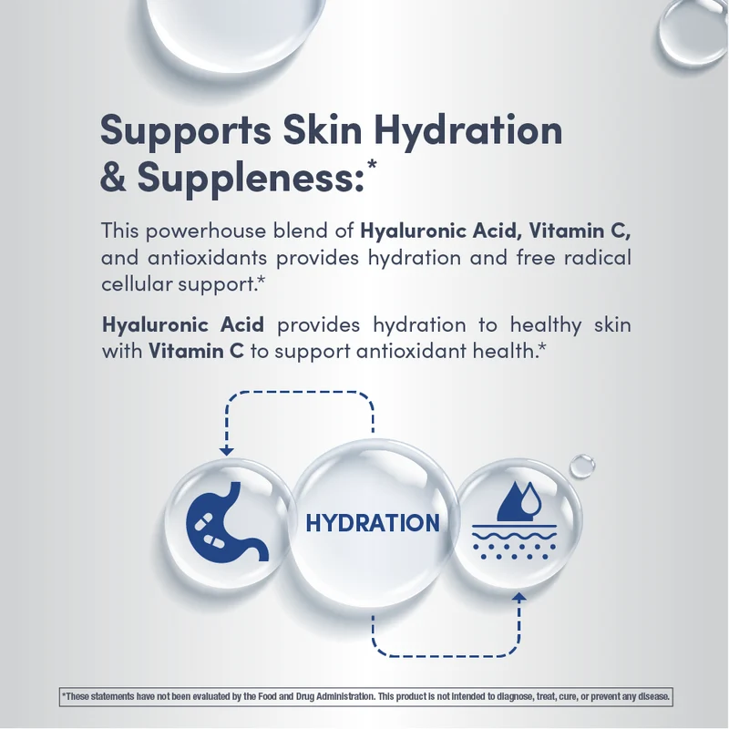 Hyaluronic Acid 100 mg plus C Liquid Blueberry Flavor, 16 fl oz (473 mL) Liquid